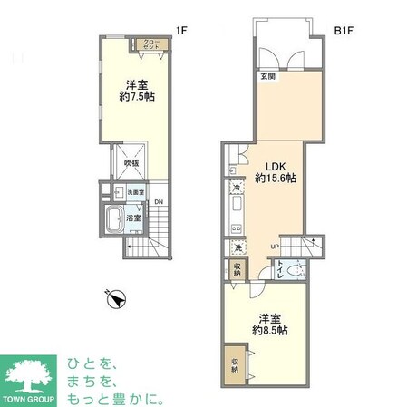 諏訪山ツインテラスの物件間取画像